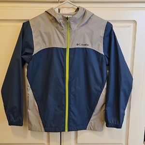 Columbia Kids Two-Tone Blue and Gray Raincoat